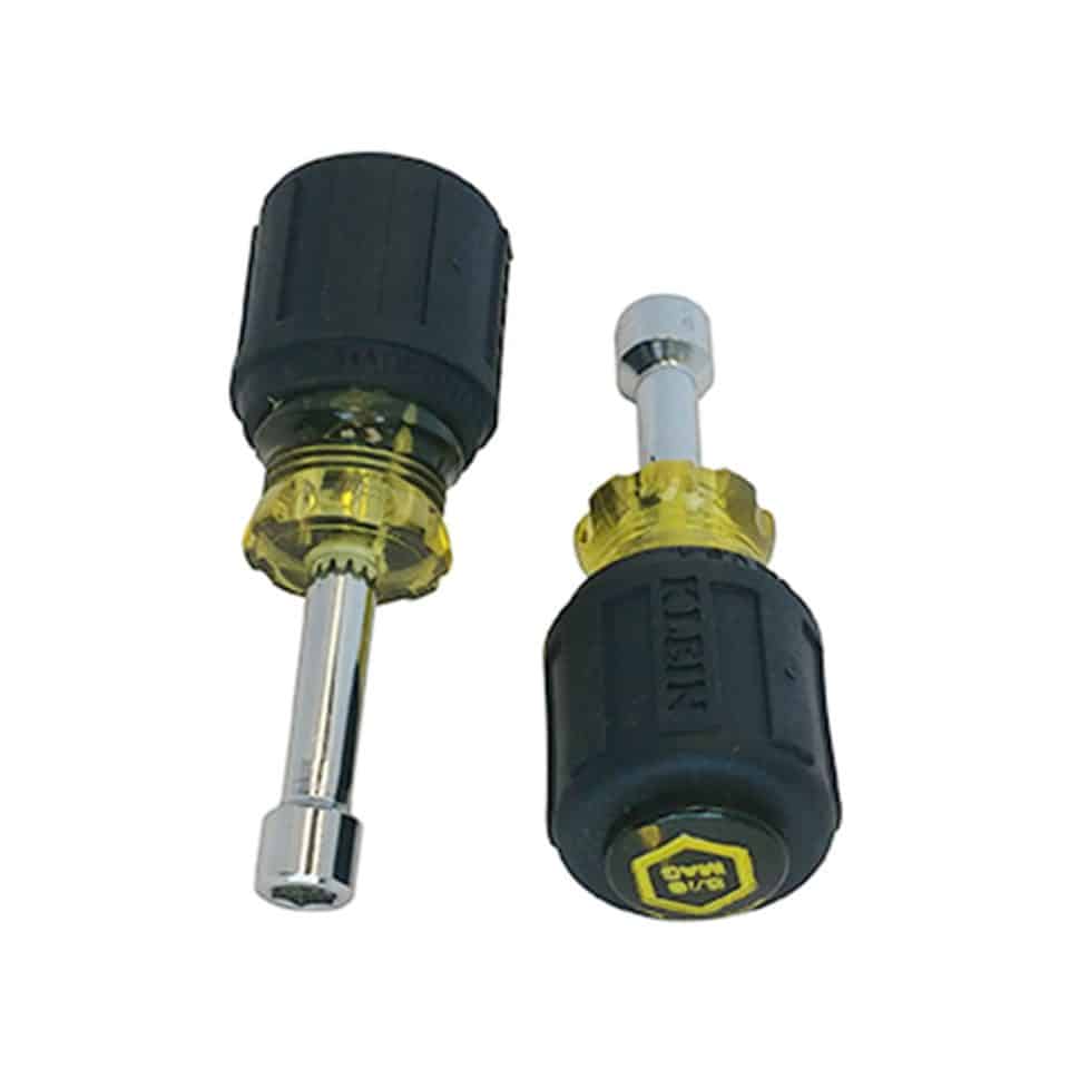 Klein Tools Stubby Nut Driver Set 1 1/2" Shafts 2 Piece